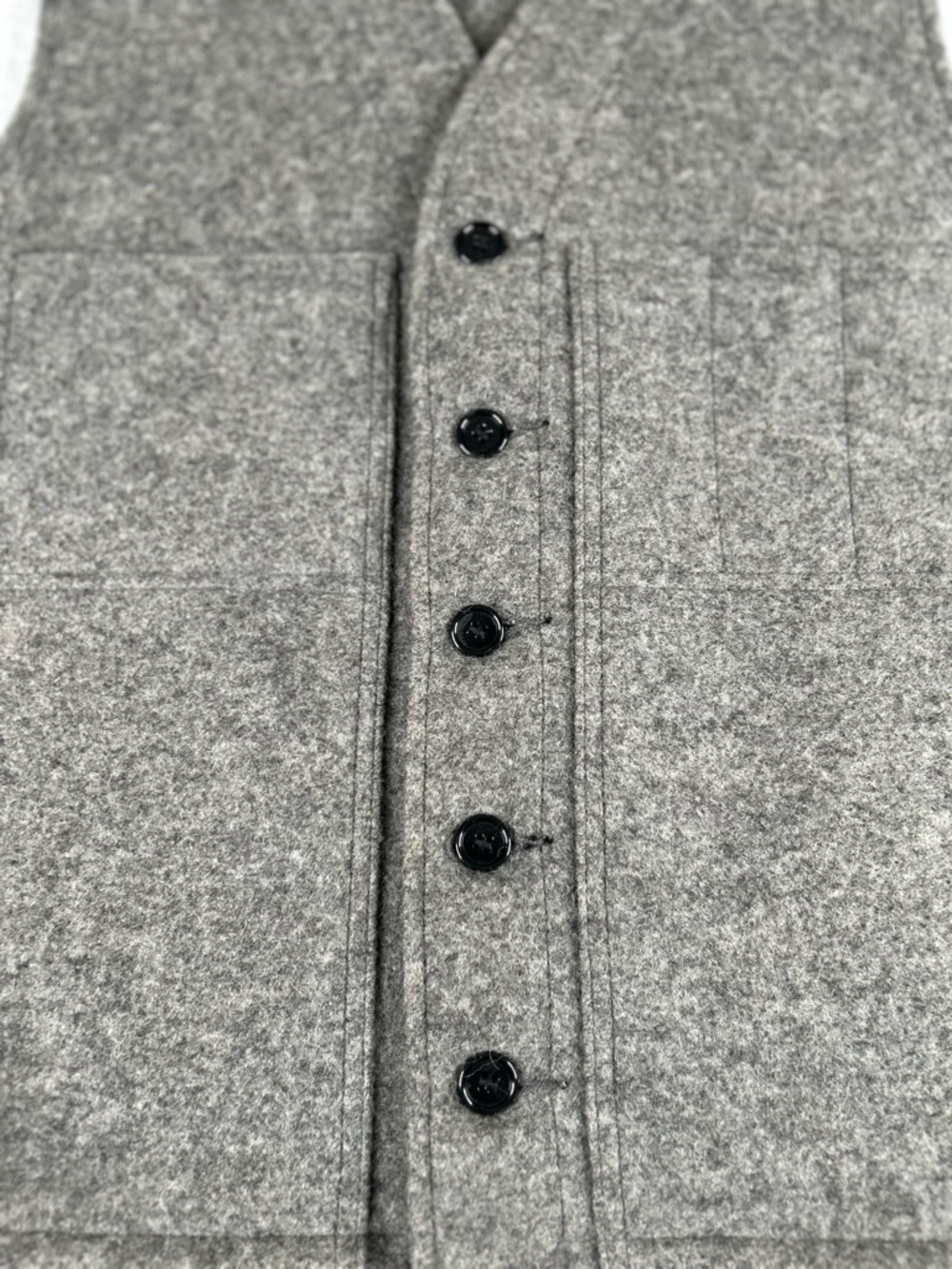 Vintage Filson Virgin Wool Mackinaw Vest 44 Gray Style 20 USA Workwear Hunting - Picture 10 of 10